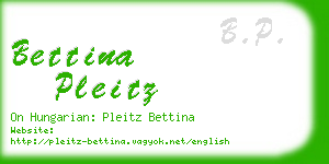 bettina pleitz business card